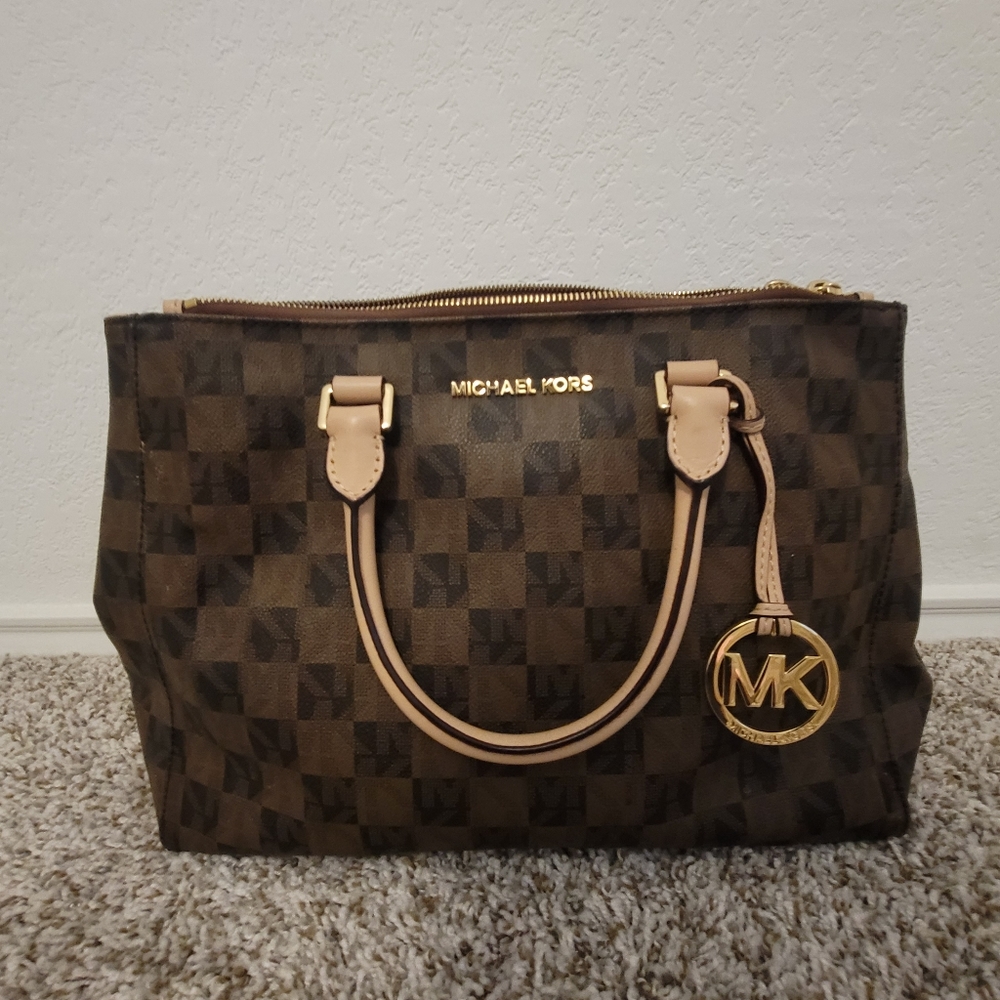 Michael Kors checkerd Satchel